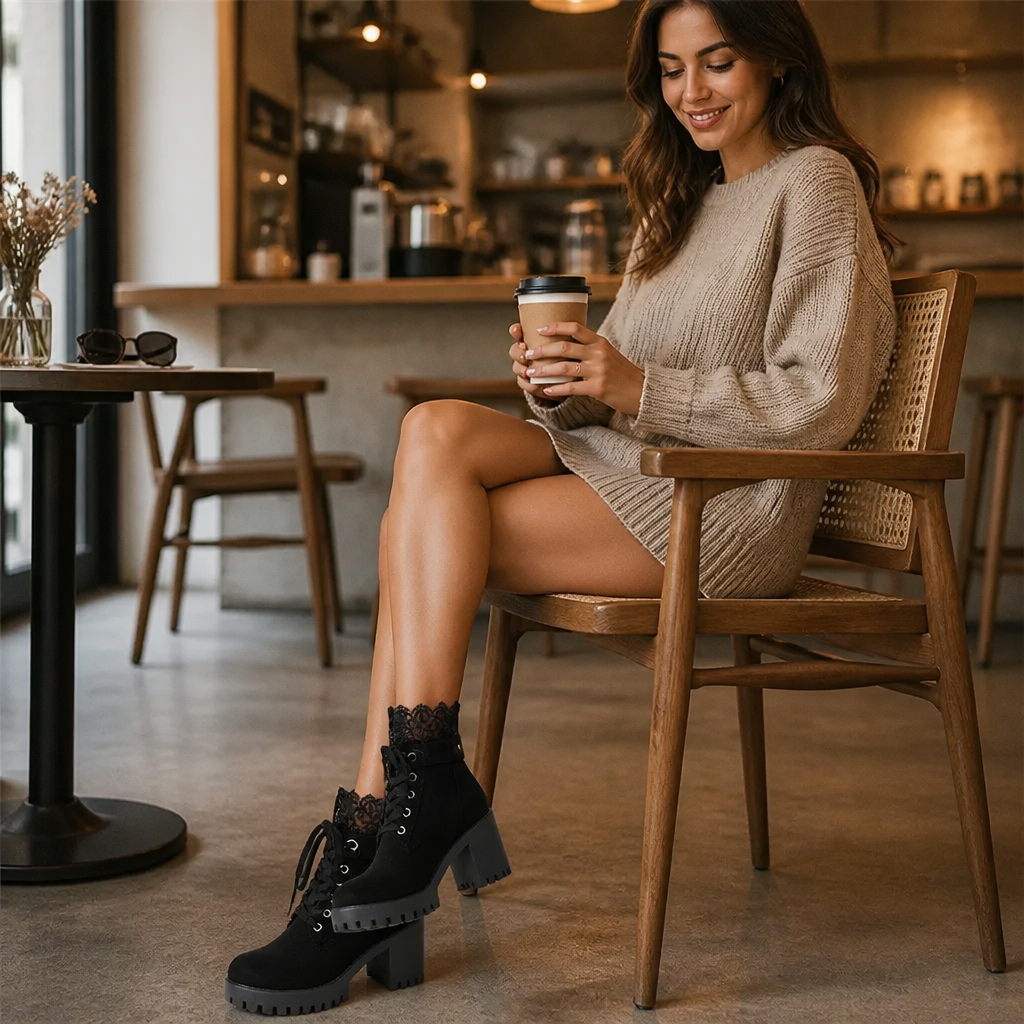 Carrie | Chic Chunky Heel Ankle Booties