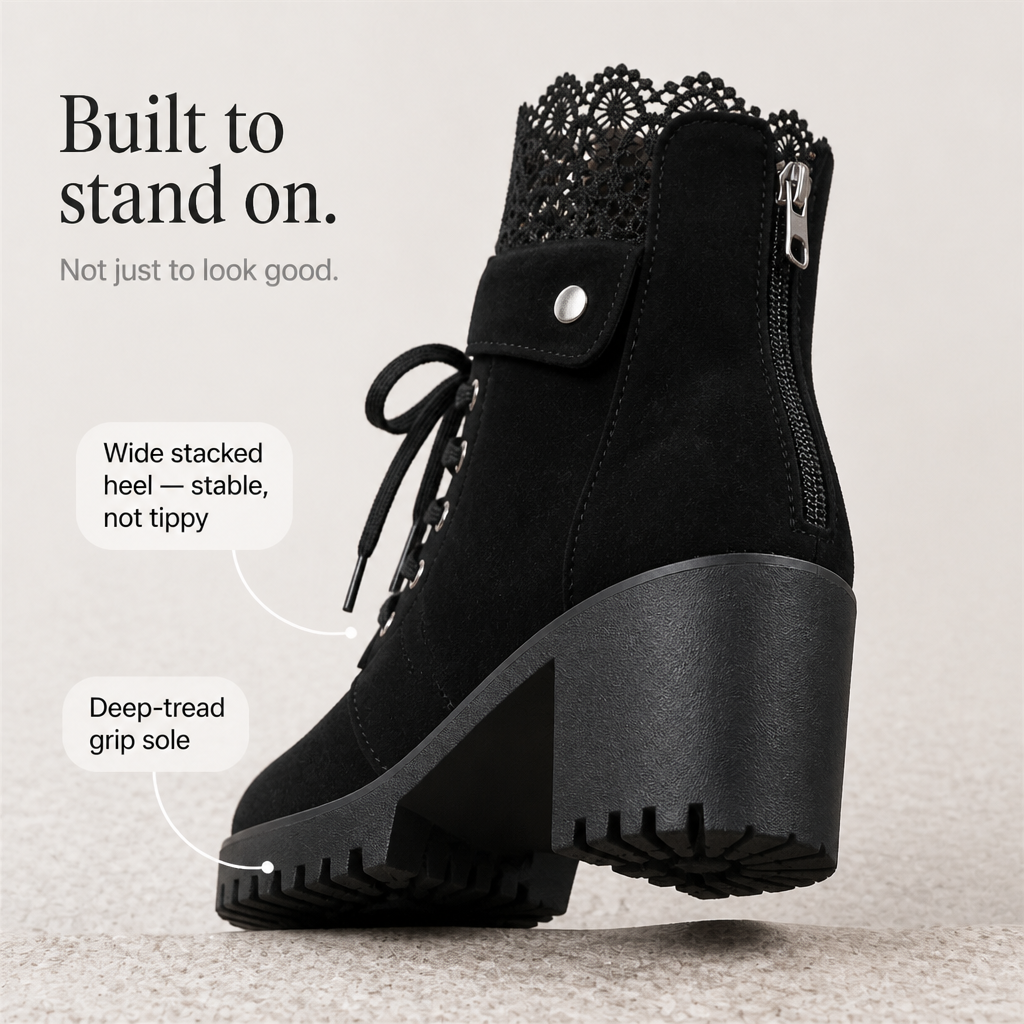 Carrie | Chic Chunky Heel Ankle Booties
