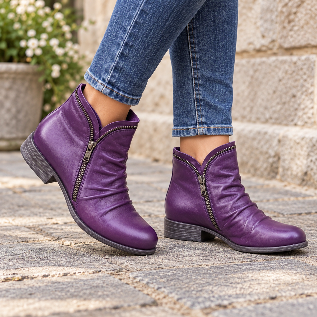 Catalina | Minimal Side-Zip Ankle Boots