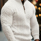 Charles | Cable-Knit Half-Zip Sweater