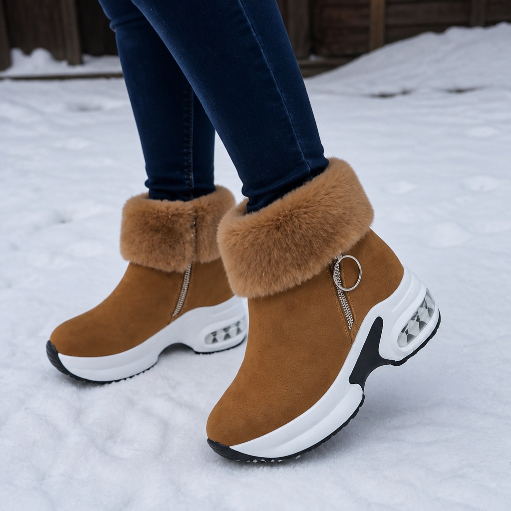 Charlize | Zip-Up Faux Fur-Lined Ankle Boots