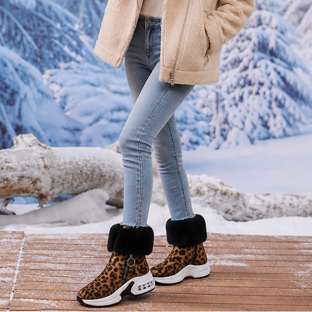 Charlize | Zip-Up Faux Fur-Lined Ankle Boots