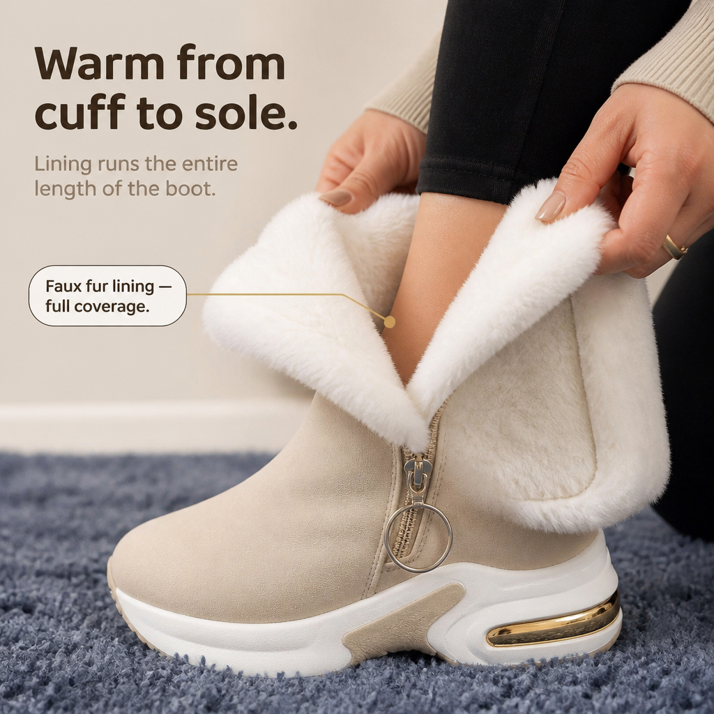 Charlize | Zip-Up Faux Fur-Lined Ankle Boots