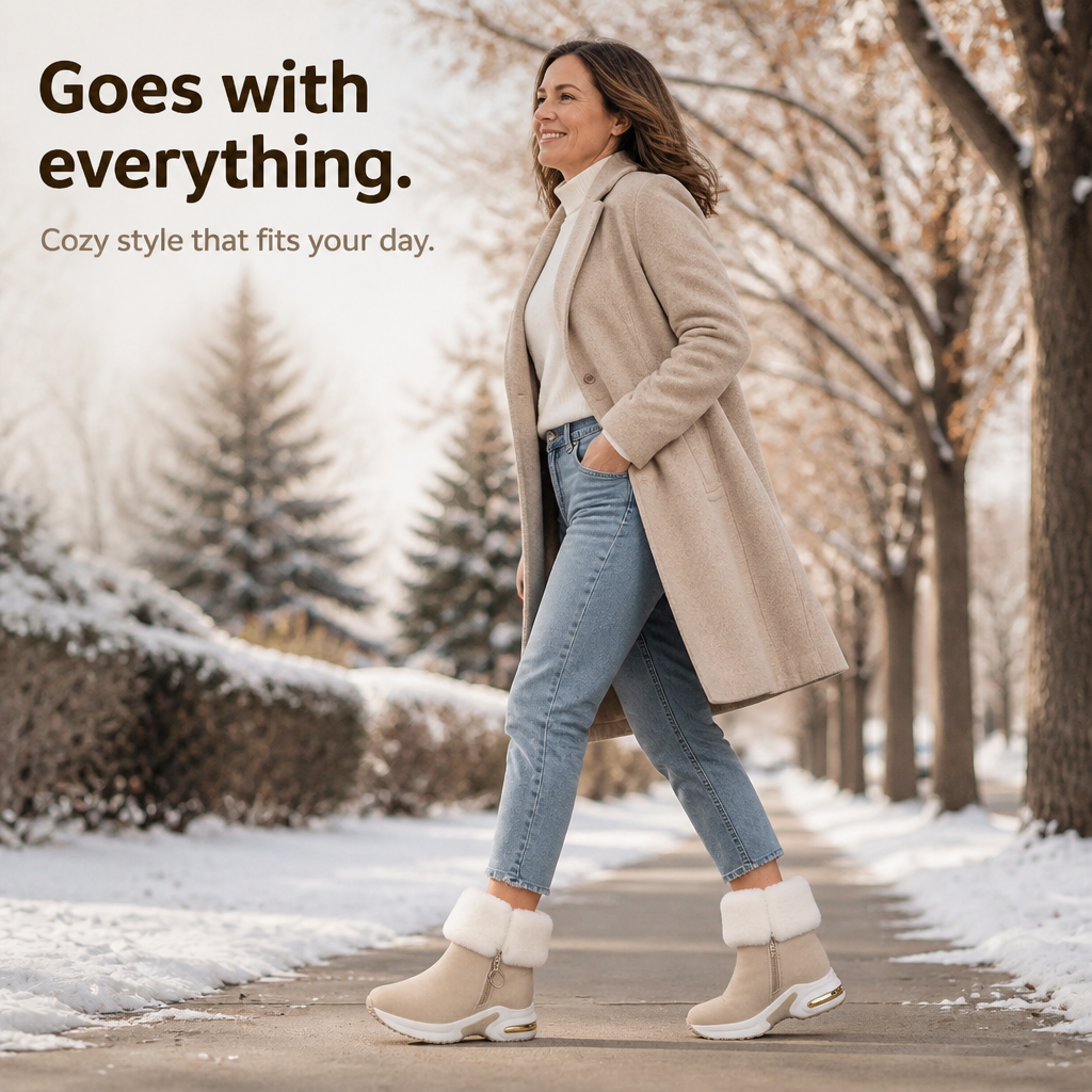 Charlize | Zip-Up Faux Fur-Lined Ankle Boots