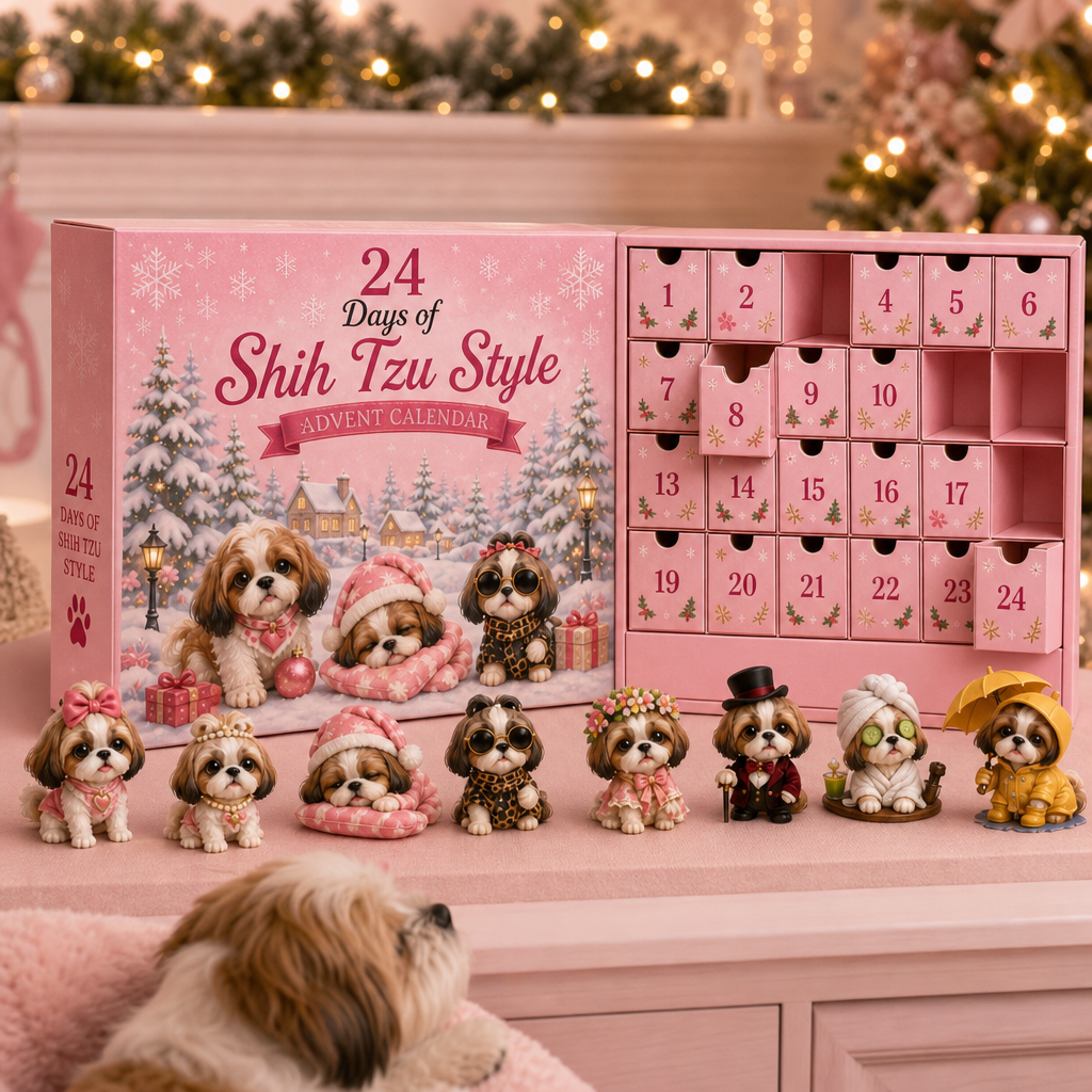 24-Day Acrylic Shih Tzu Advent Calendar