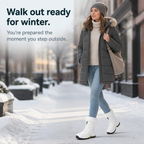 Cherie | Plush-Lined Zip-Up Mid-Calf Snow Boots