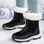 Cherie | Plush-Lined Zip-Up Mid-Calf Snow Boots