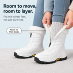 Cherie | Plush-Lined Zip-Up Mid-Calf Snow Boots