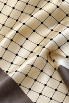 Ruby | Square Satin Scarf with Diamond Print, close-up 1