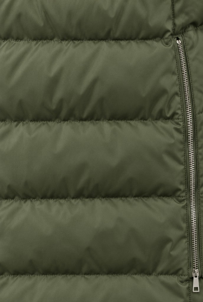 Haven | Hooded Quilted Vest with Side Zipper, close-up 1
