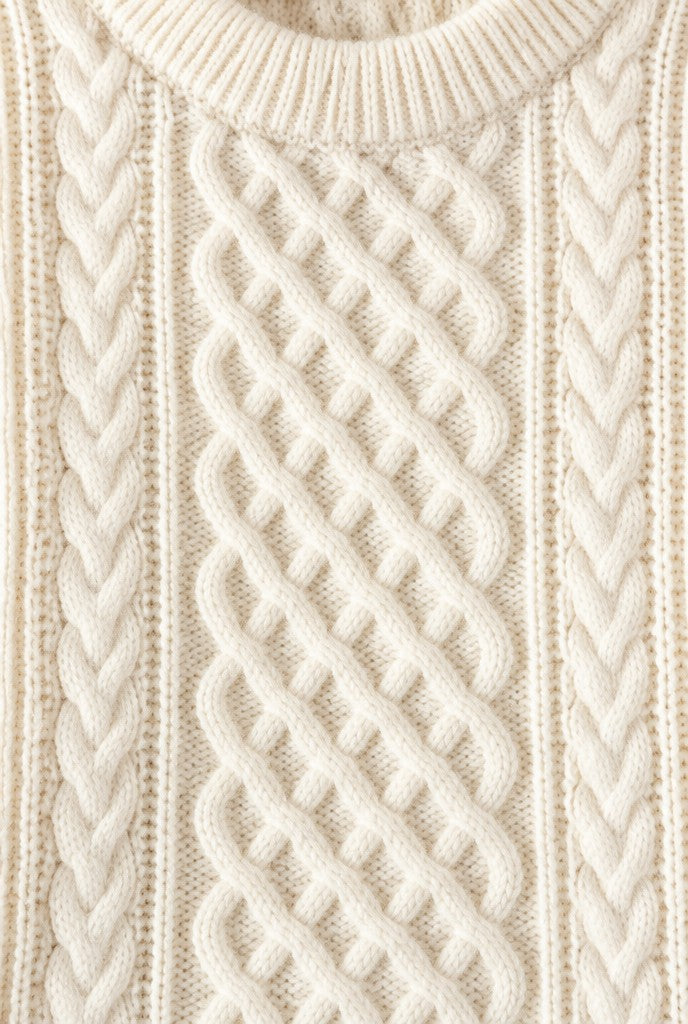 Vera | Textured Knit Sweater with Crew Neck, close-up 1