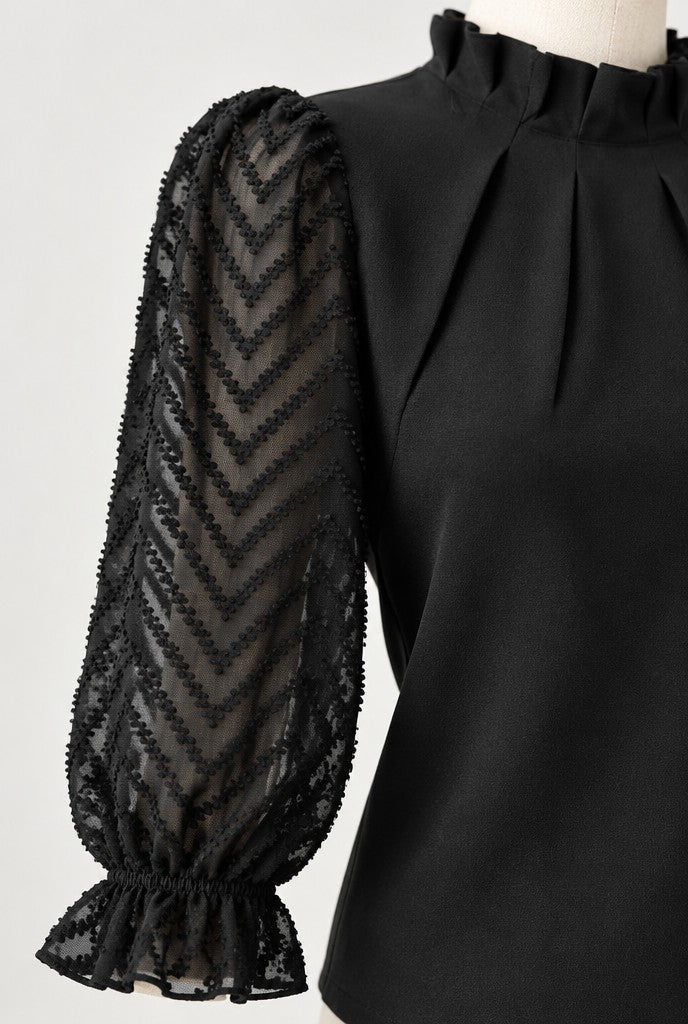 Mira | Blouse with Sophisticated Sleeves, close-up 2