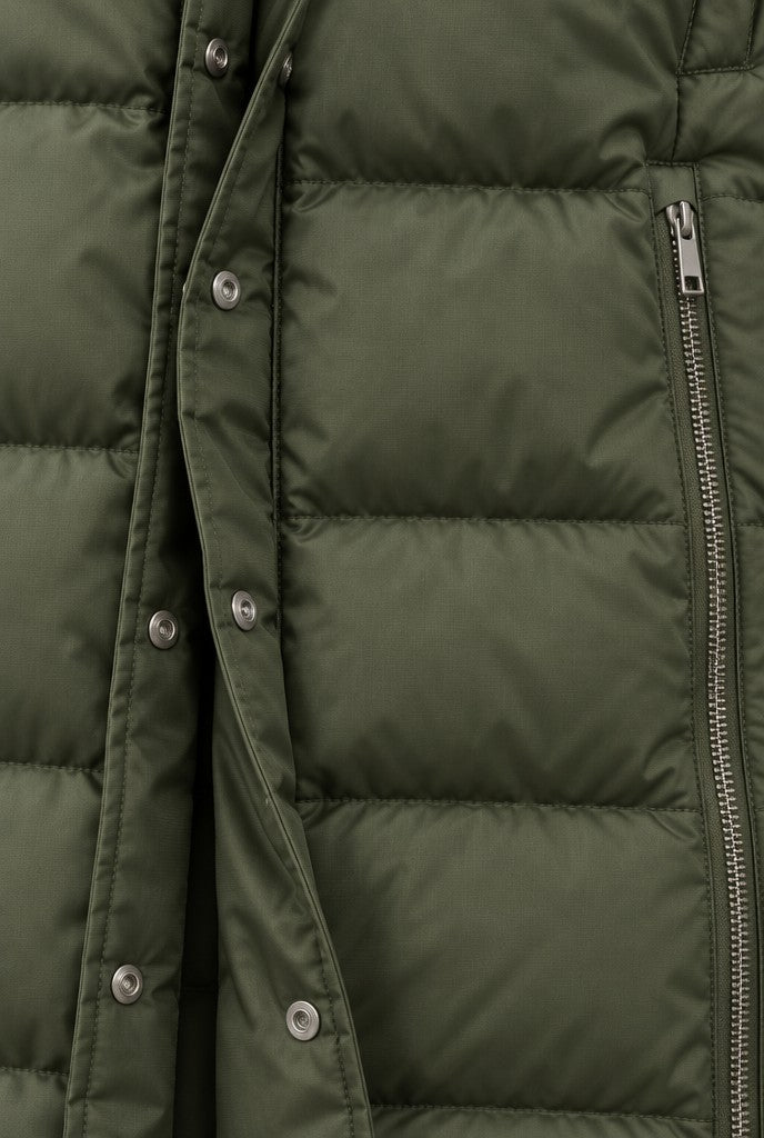 Haven | Hooded Quilted Vest with Side Zipper, close-up 2