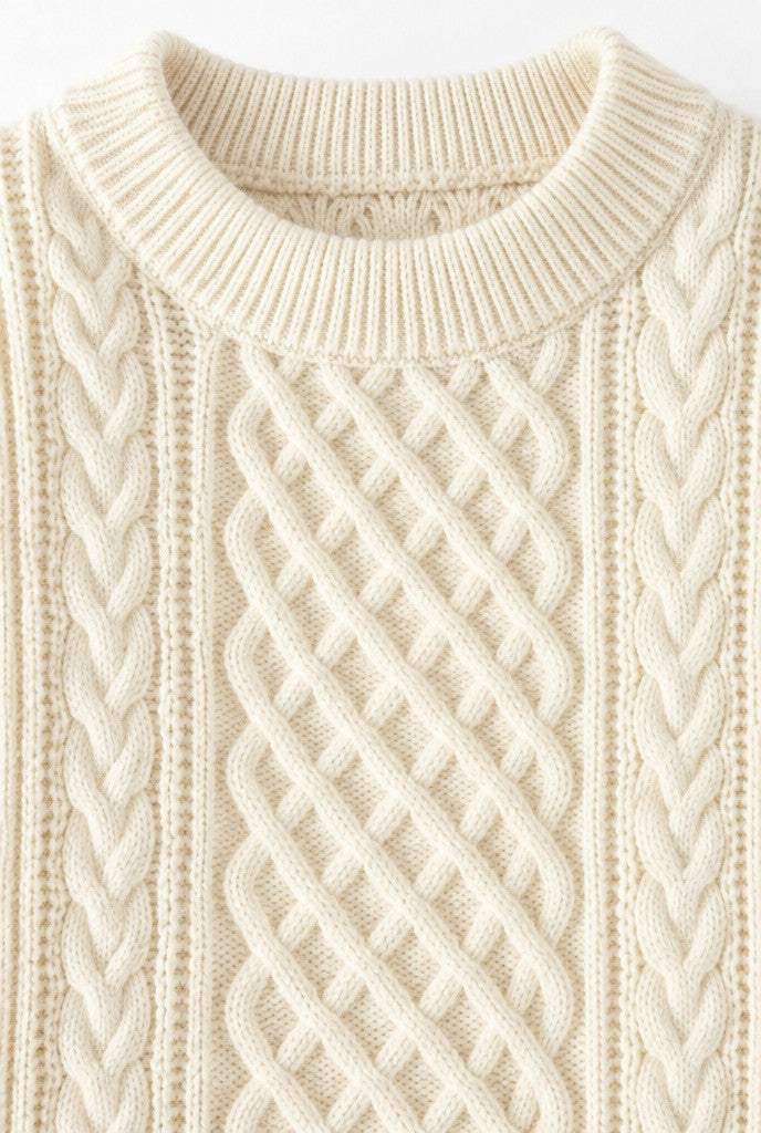 Vera | Textured Knit Sweater with Crew Neck, close-up 2