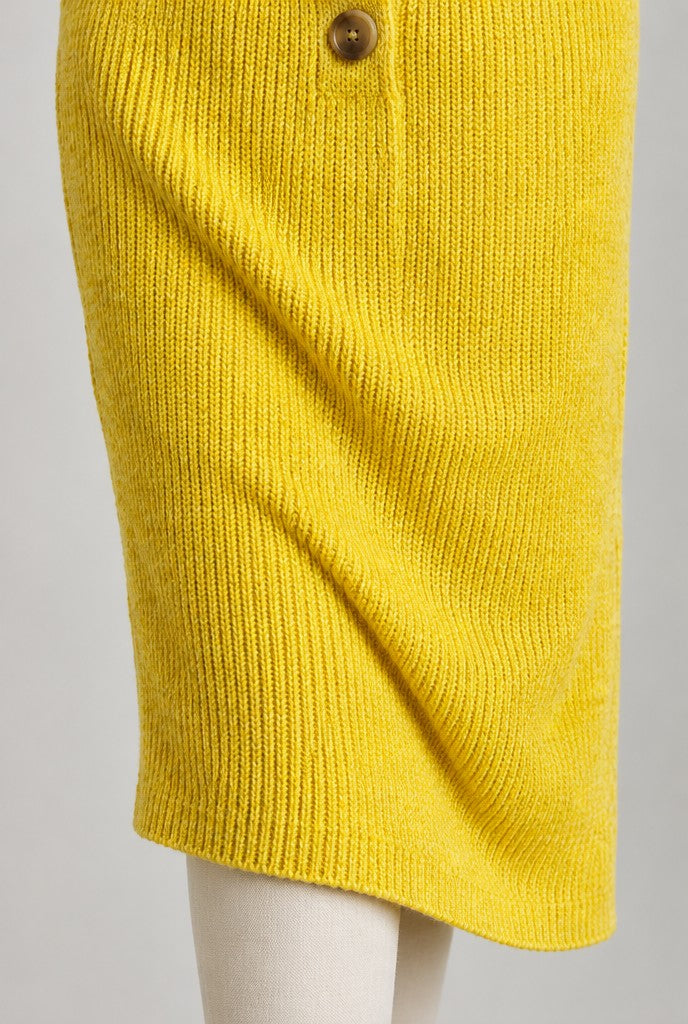 Mira | Button-Front Rib-Knit Midi Dress, close-up 3