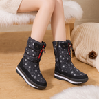 Constance | Snowflake-Print Plush-Lined Winter Boots