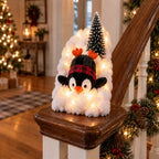 Penguin Staircase Garland with LED Lights