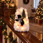 Penguin Staircase Garland with LED Lights
