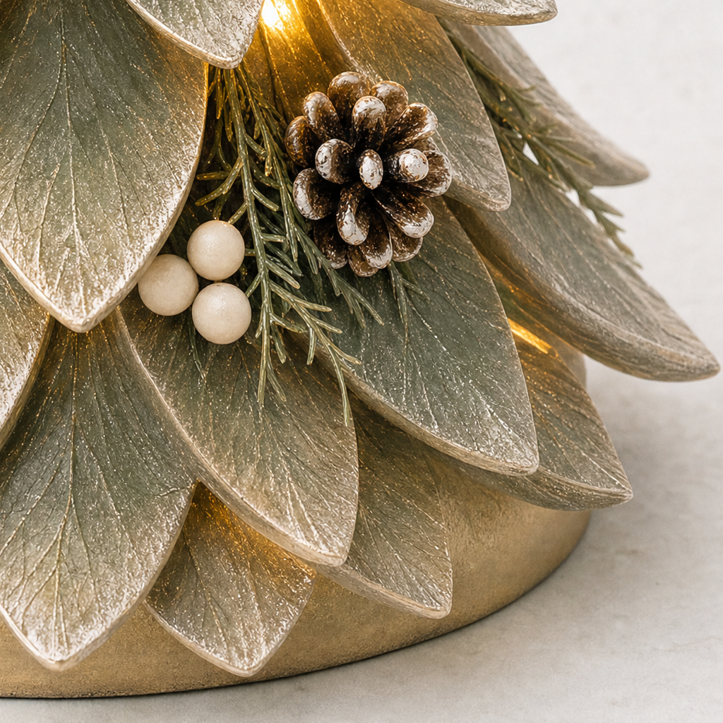 Eight-Tier Lighted Tabletop Christmas Tree
