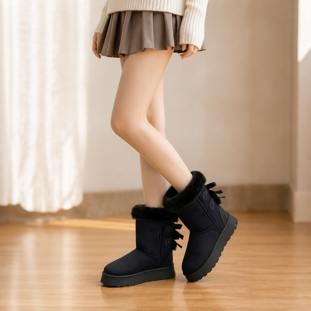 Cynthia | Pull-On Platform Bow Boots