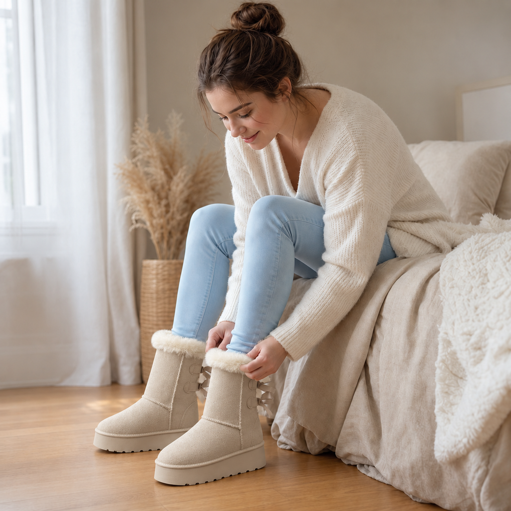 Cynthia | Pull-On Platform Bow Boots