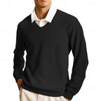 Declan | Flat-Knit V-Neck Sweater
