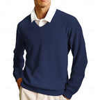 Declan | Flat-Knit V-Neck Sweater