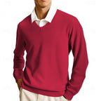 Declan | Flat-Knit V-Neck Sweater