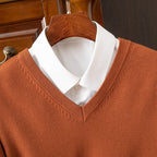 Declan | Flat-Knit V-Neck Sweater