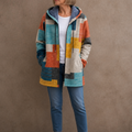 Donna | Artistic Patchwork Hooded Cardigan