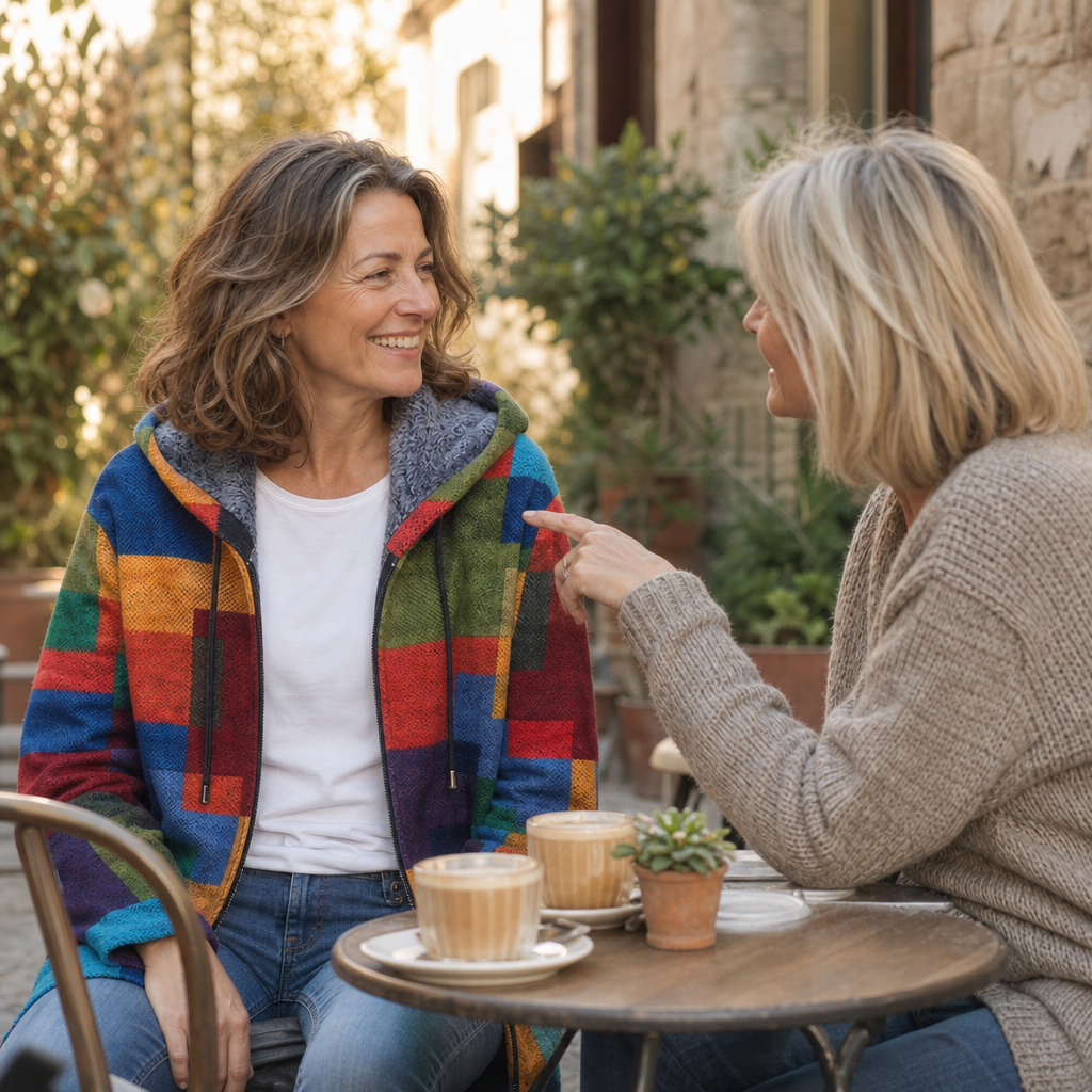 Donna | Artistic Patchwork Hooded Cardigan