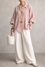Doris | Cozy Scalloped Button Cardigan