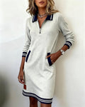 Eleanor | Sporty Zip-Collar Dress