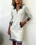 Eleanor | Sporty Zip-Collar Dress