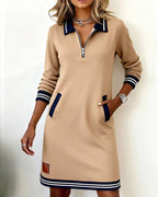 Eleanor | Sporty Zip-Collar Dress