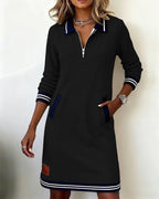 Eleanor | Sporty Zip-Collar Dress