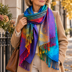 Elora | Gradient Fringed Wrap Scarf