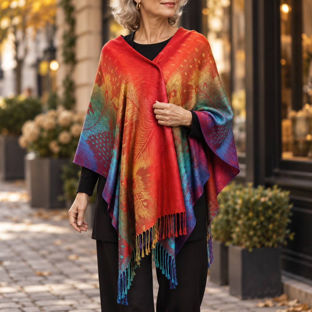 Elora | Gradient Fringed Wrap Scarf