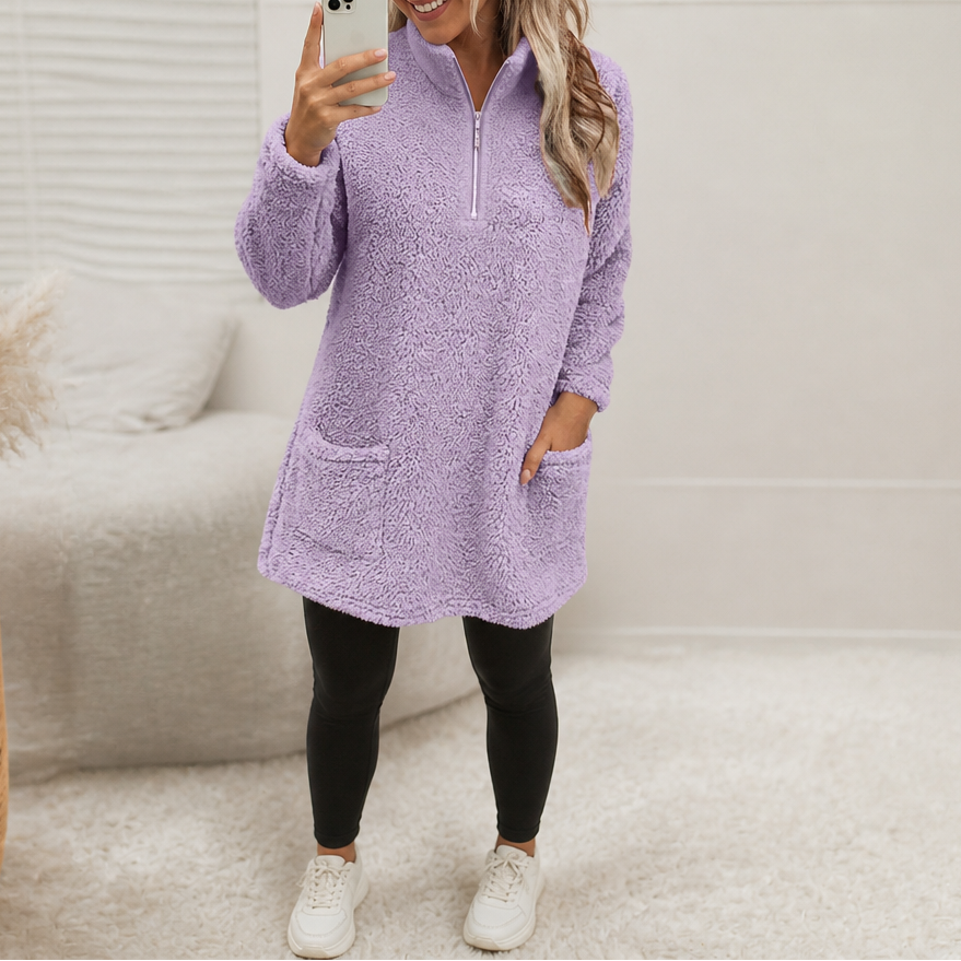 Estella | Plush Half-Zip Sherpa Pullover