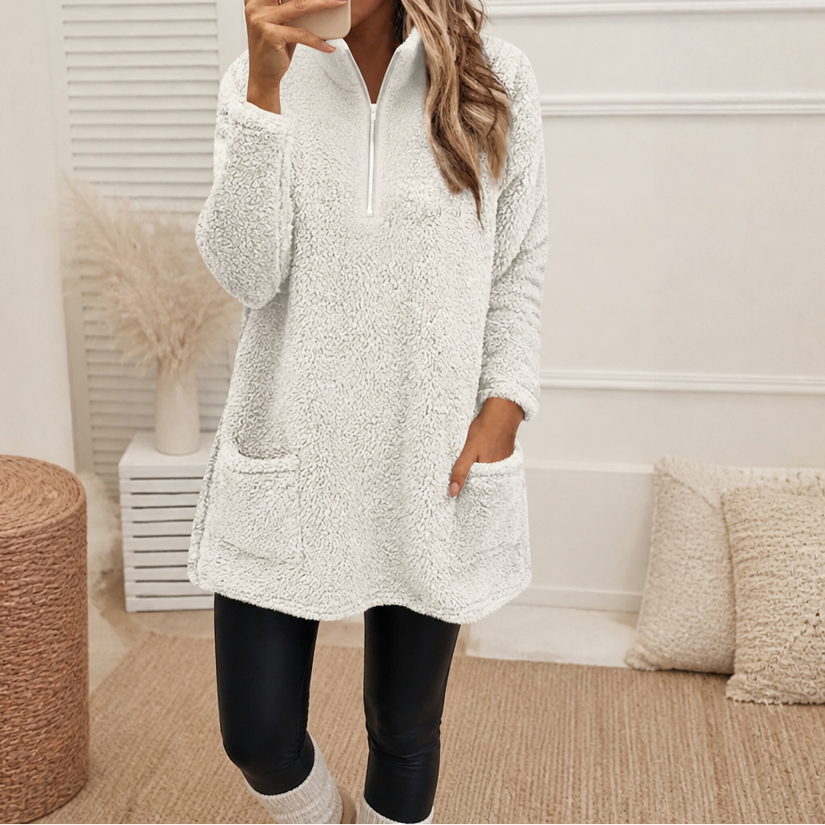 Estella | Plush Half-Zip Sherpa Pullover