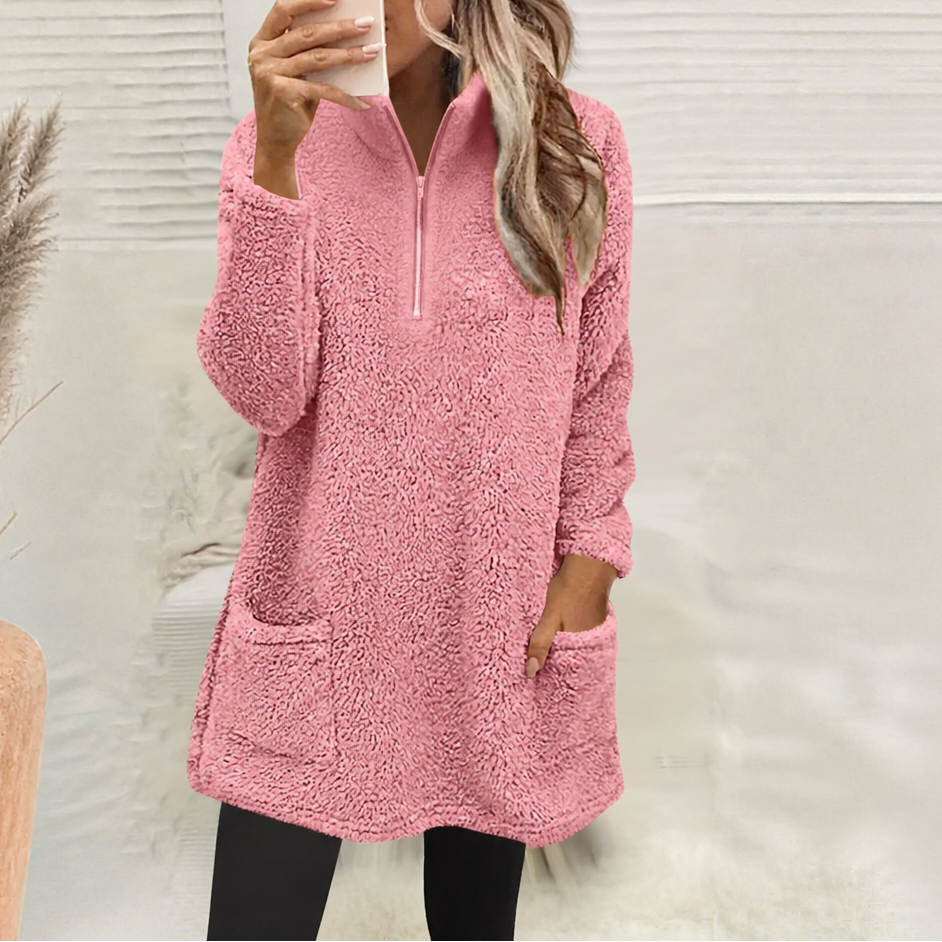 Estella | Plush Half-Zip Sherpa Pullover