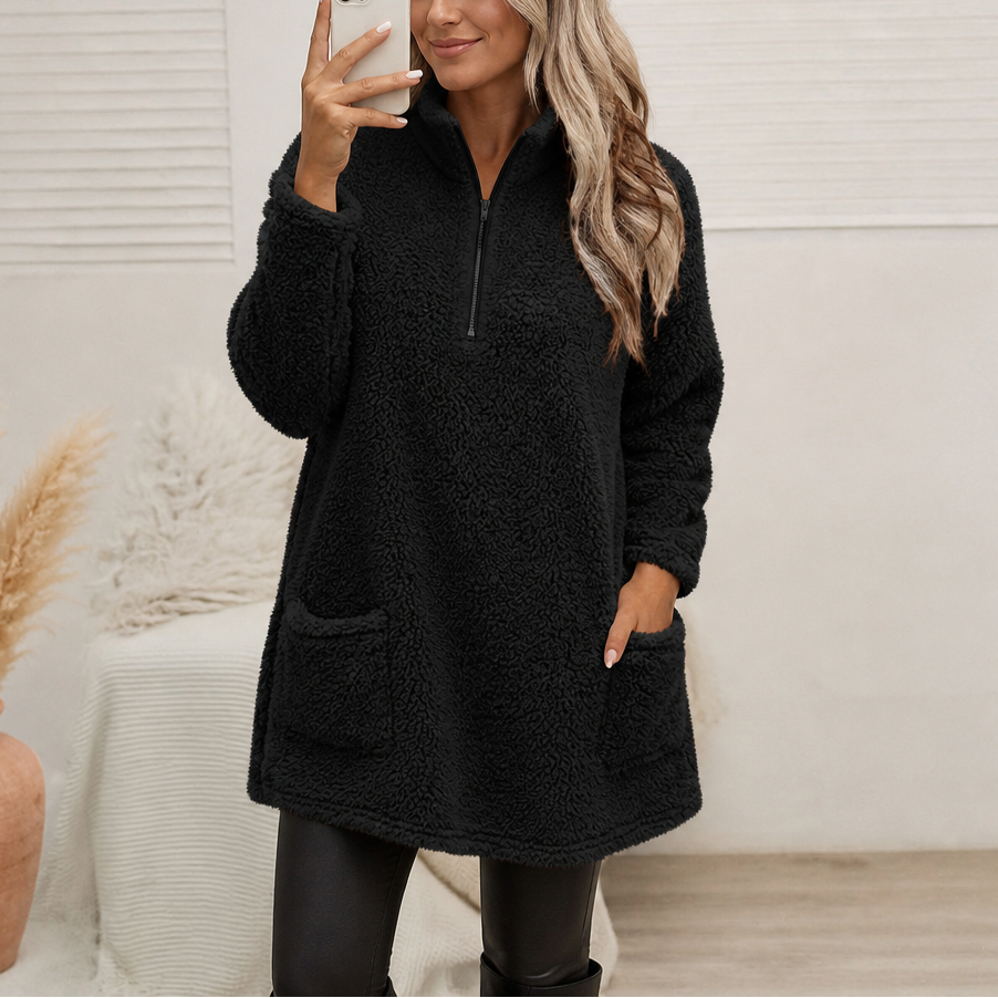 Estella | Plush Half-Zip Sherpa Pullover