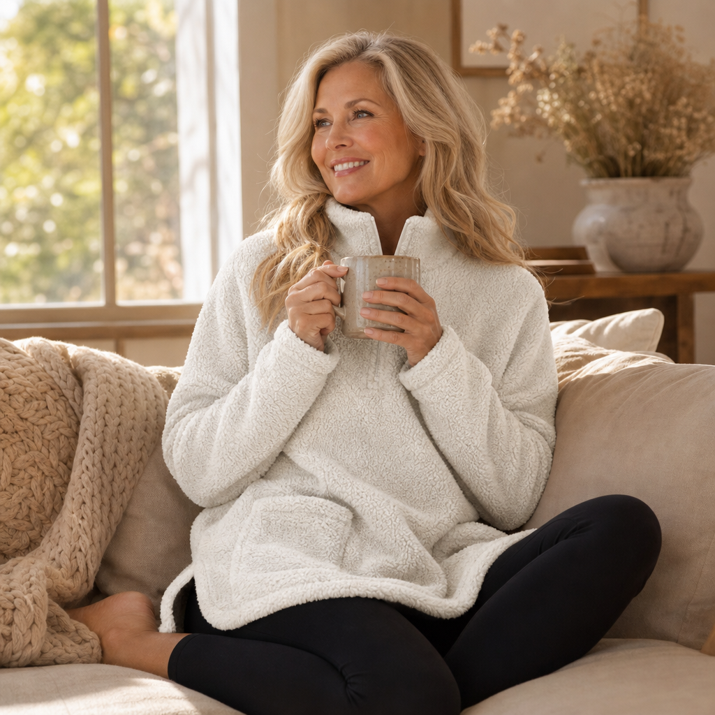 Estella | Plush Half-Zip Sherpa Pullover