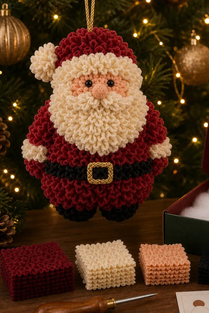 Fabric-Poke Snowman Christmas Ornament Kit