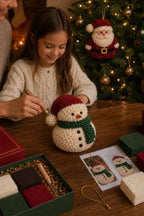 Fabric-Poke Snowman Christmas Ornament Kit