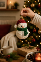 Fabric-Poke Snowman Christmas Ornament Kit