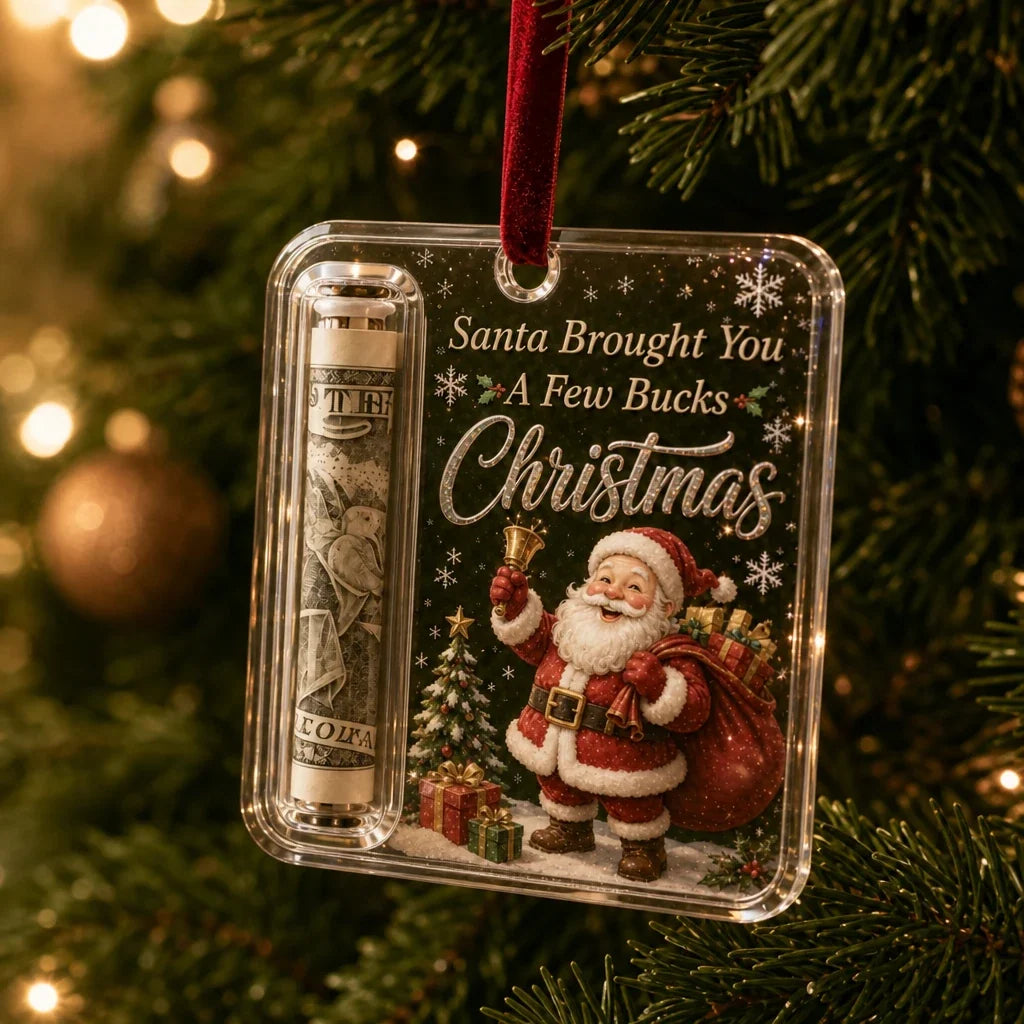 Clear Compartment Cash Holder Ornament