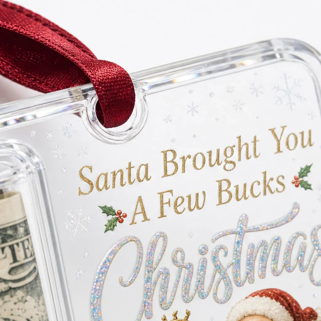 Clear Compartment Cash Holder Ornament