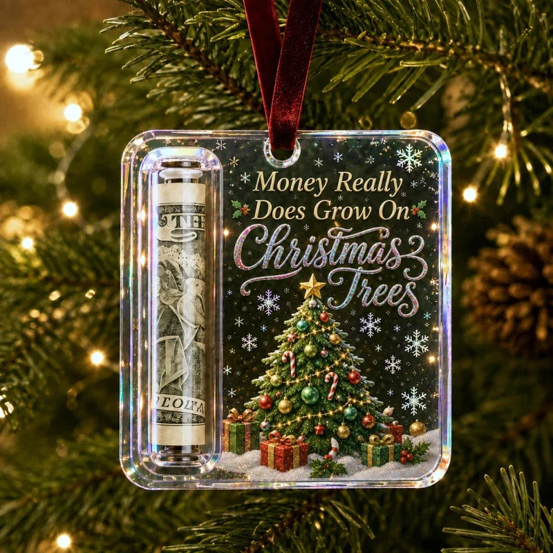 Clear Compartment Cash Holder Ornament