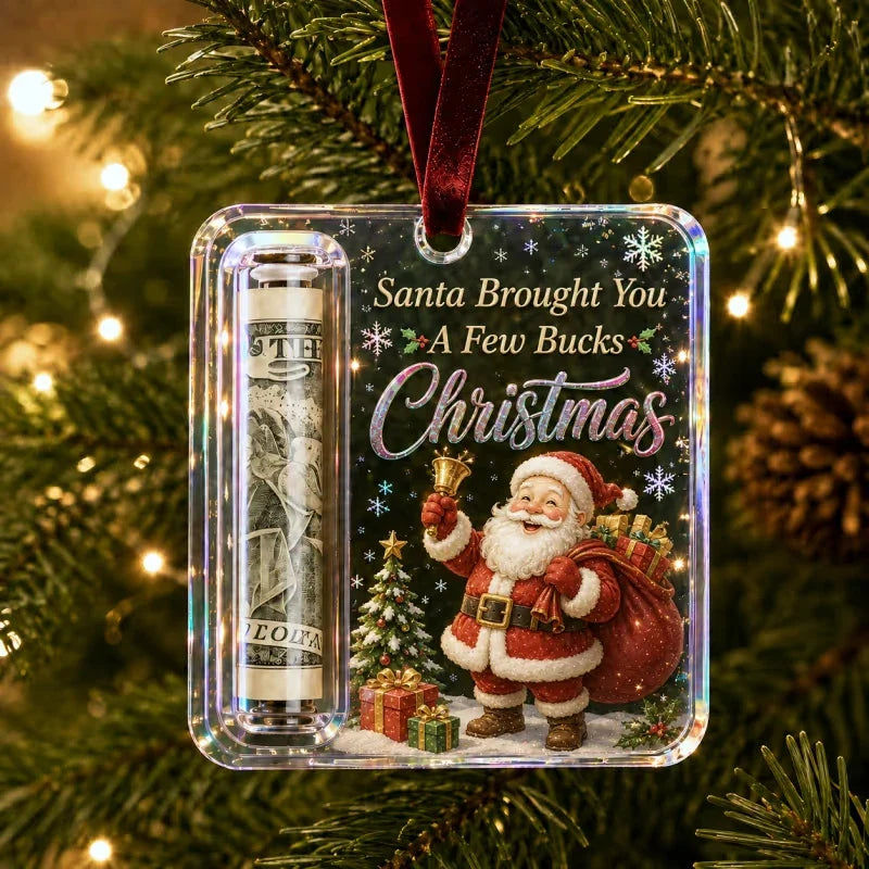 Clear Compartment Cash Holder Ornament